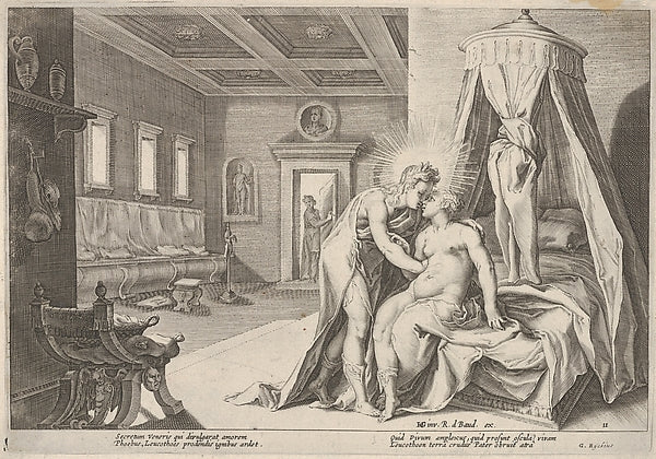 Jupiter and Leucothoe-Possibly by Robert Willemsz de Baudous, ,  Poster Print Wall Art