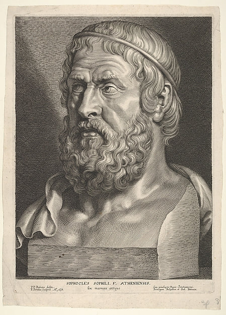Sophocles  1638-Paulus Pontius, After Peter Paul Rubens ,  Poster Print Wall Art