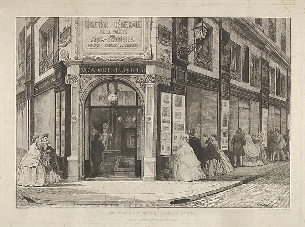 Headquarters of the Société des Aquafortistes 1864-Adolphe-Mar,  Poster Print Wall Art
