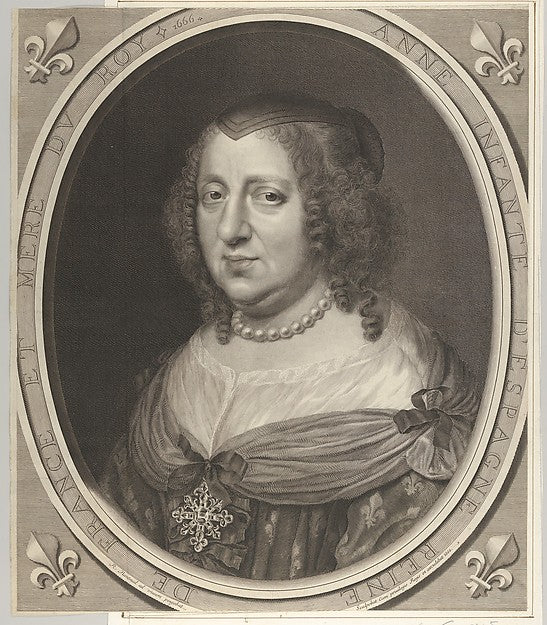 Anne of Austria 1666-Robert Nanteuil,  Poster Print Wall Art