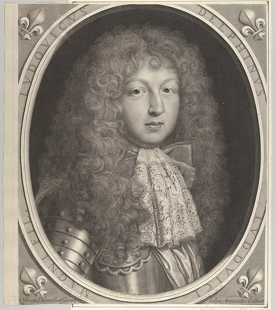 Louis de France  called Le Grand Dauphin or Monseigneur 1677-R,  Poster Print Wall Art