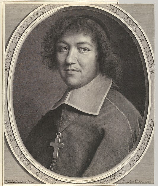 Charles-Maurice Le Tellier 1672-Robert Nanteuil,  Poster Print Wall Art