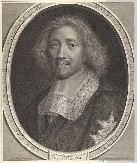 Chancelier Michel IV Le Tellier 1674-Robert Nanteuil,  Poster Print Wall Art