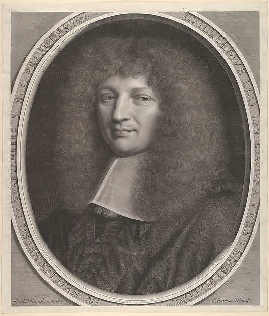 Guillame-Égon  Cardinal de Fürstenberg 1671-Robert Nanteuil ,  Poster Print Wall Art