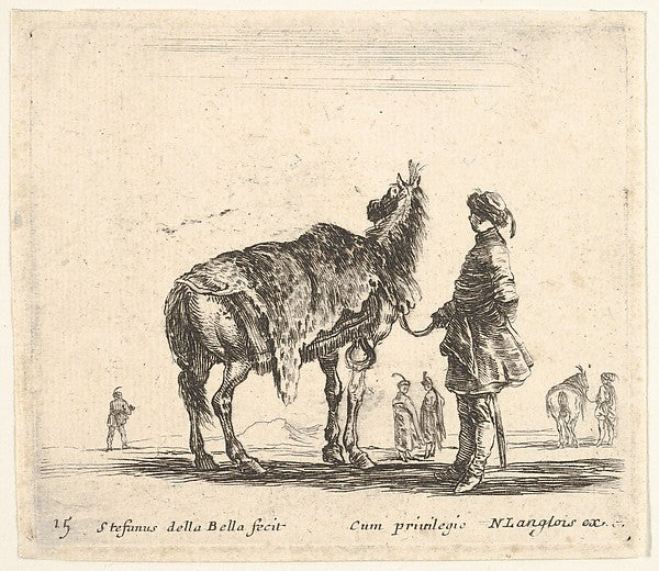 Stefano della Bella :Plate 15: a Polish nobleman facing away-16x12"(A3) Poster