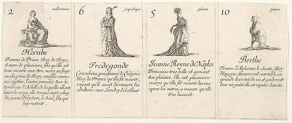 Stefano della Bella :Hecube Fredegonde Ieanne Reyne de Naple-16x12"(A3) Poster