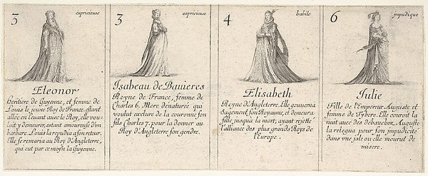 Stefano della Bella :Eleonor Isabeau de Bauieres Elisabeth a-16x12"(A3) Poster