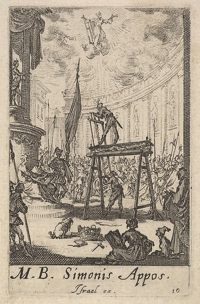 Jacques Callot :Martyrdom of Saint Simon from the series 'Th-16x12"(A3) Poster