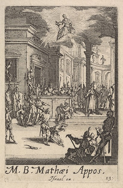 Jacques Callot :Martyrdom of Saint Matthew from the series '-16x12"(A3) Poster