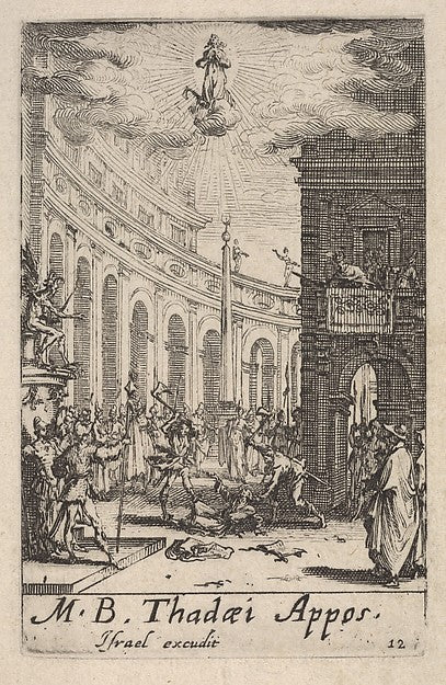Jacques Callot :Martyrdom of Saint Thaddeus from the series -16x12"(A3) Poster