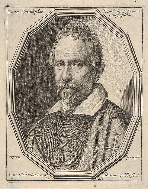 Christoforo Roncalli  called Pomerancio  a bust-length portrai,  Poster Print