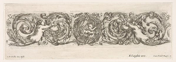 Design for a Frieze with Acanthus Scrolls with the Theme of Lo,  Poster Print