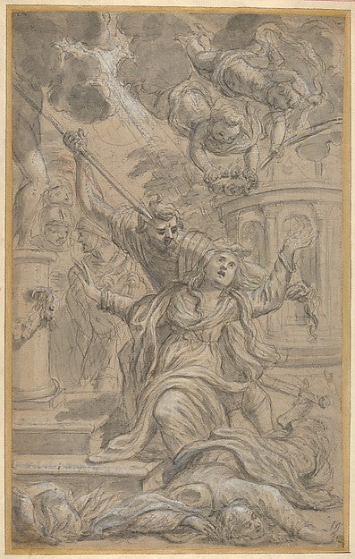 Martyrdom of Two Female Saints 1625–1704-Cosimo Ulivelli,  Poster Print Wall Art