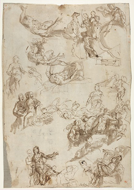 Studies for The Allegories of Love 1570–75-Paolo Veronese ,16x12"(A3) Poster