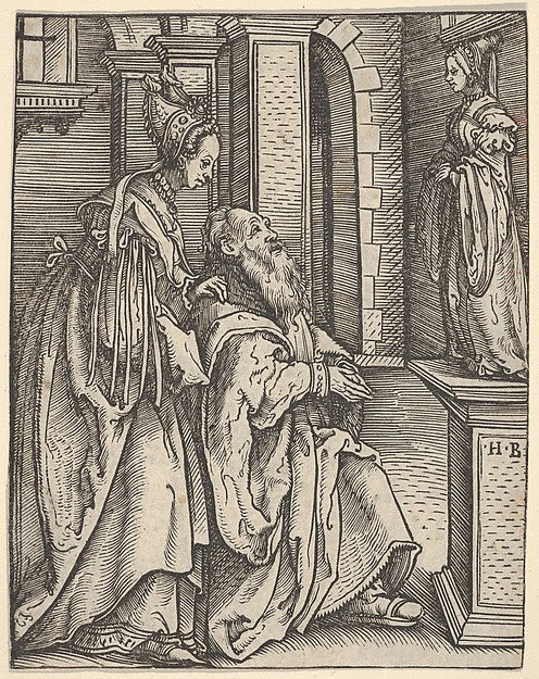 Hans Burgkmair , Block cut by Jost de Negker:Solomon Adoring-16x12"(A3) Poster