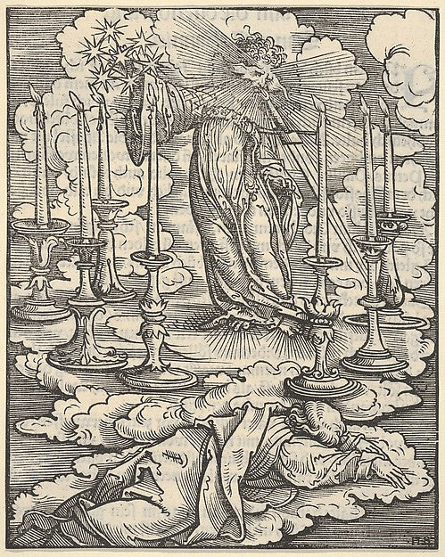 Hans Burgkmair:John Perceiving the Seven Candlesticks from T-16x12"(A3) Poster