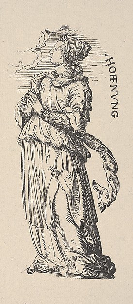 Hans Burgkmair:Hope  from The Seven Virtues in Holzschnitte -16x12"(A3) Poster