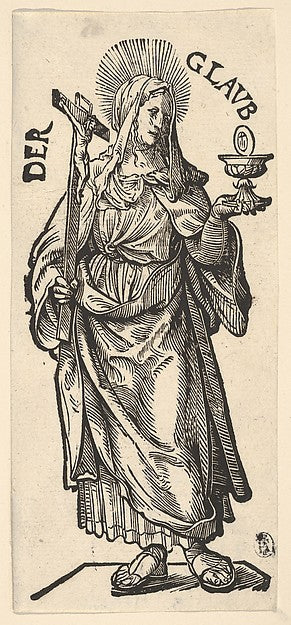 Hans Burgkmair:Faith  from The Seven Virtues -16x12"(A3) Poster