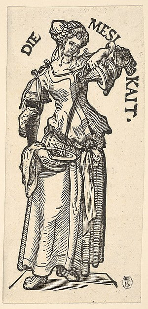 Hans Burgkmair:Temperance  from The Seven Virtues -16x12"(A3) Poster