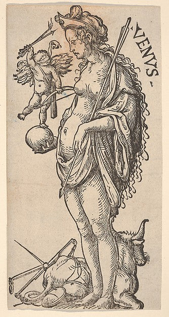 Hans Burgkmair:Venus with Libra and Taurus from The Seven Pl-16x12"(A3) Poster