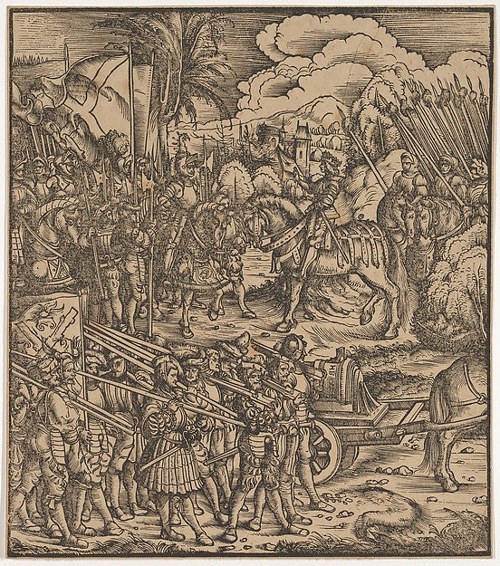 Hans Burgkmair:Encounter of Two Generals Before Cleves from -16x12"(A3) Poster