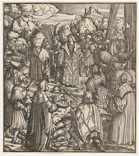 Hans Burgkmair:The Young Prince Standing Between His Secreta-16x12"(A3) Poster
