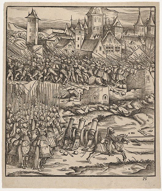 Hans Burgkmair:The Battle Near Teramundt  from Der Weisskuni-16x12"(A3) Poster