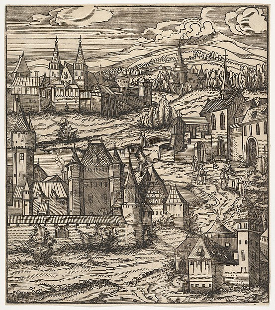 Hans Burgkmair:The Splendid Foundation of the Old White King-16x12"(A3) Poster