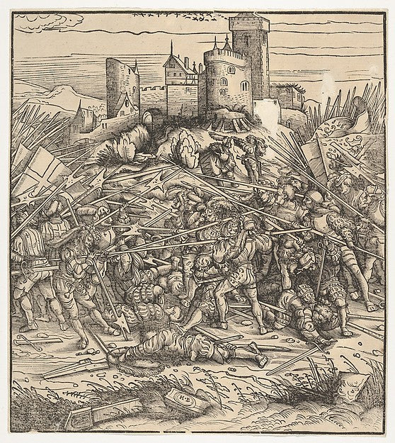Hans Burgkmair:The Battle Near Naples from Der Weisskunig pr-16x12"(A3) Poster