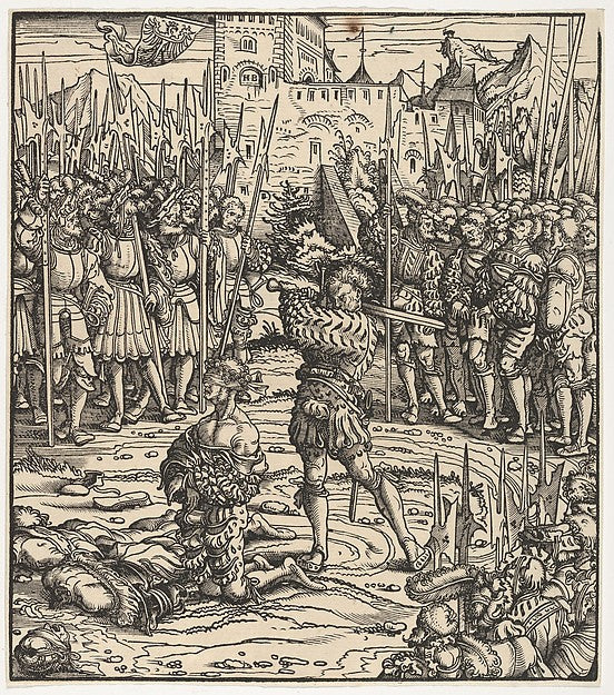 Hans Burgkmair:The Execution of the Guardian of Kufstein fro-16x12"(A3) Poster