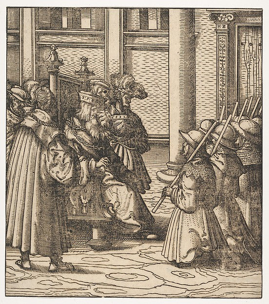 Hans Burgkmair:The Brown and White Party Asking Mercy from t-16x12"(A3) Poster