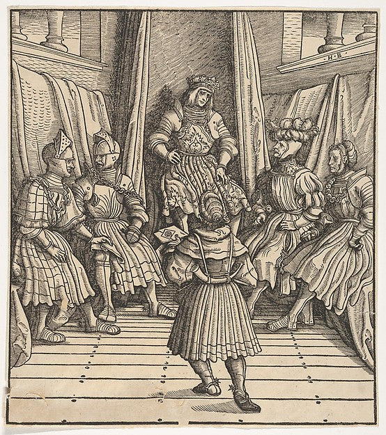 Hans Burgkmair:The White King in a Council with the Welsh Pa-16x12"(A3) Poster