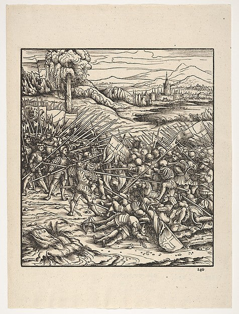 Hans Burgkmair:The Battle Near Hulst from Der Weisskunig pri-16x12"(A3) Poster