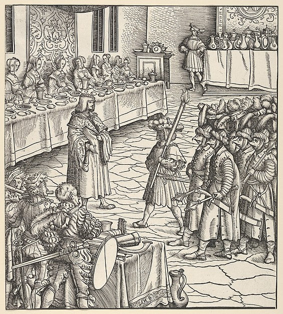 Hans Burgkmair:The White King's Skill in Conducting Masquera-16x12"(A3) Poster