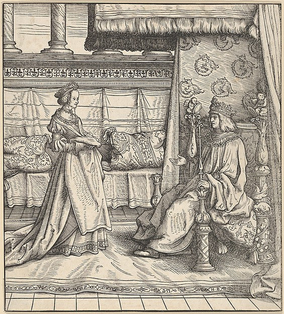 Hans Burgkmair:The King of Feuereisen and His Only Daughter -16x12"(A3) Poster