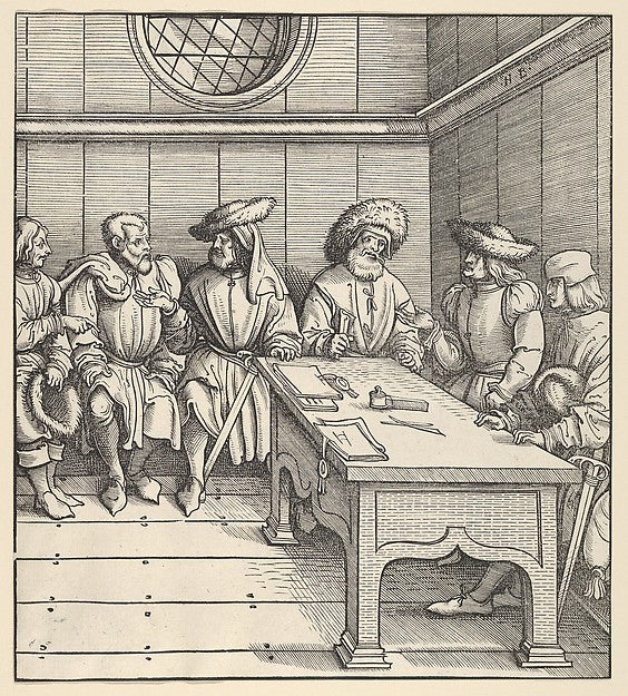 Hans Burgkmair:The White King's Council with the Captors fro-16x12"(A3) Poster