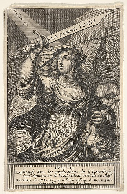 Judith and Holofernes 1645-Abraham Bosse ,  Poster Print Wall Art
