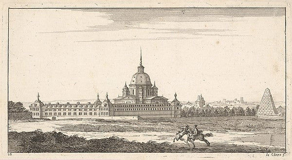 View of a Town  plate X from Livre de paysages dédié à Monsieu,  Poster Print Wall Art