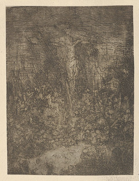 Rodolphe Bresdin:La Crucifixion 19th century-16x12"(A3) Poster