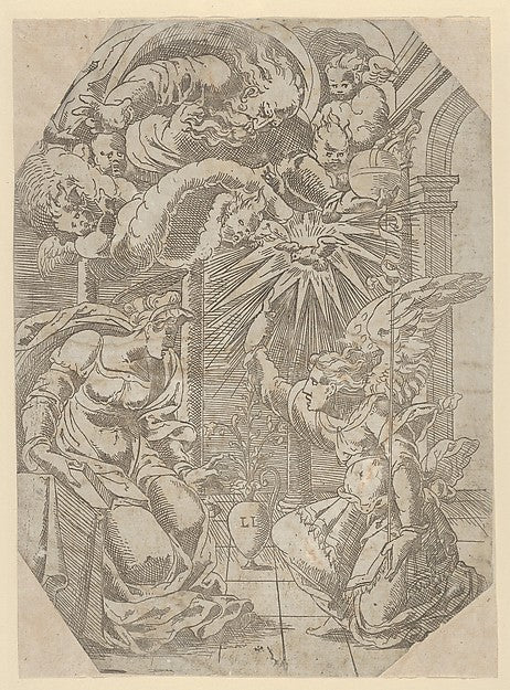 Léonard Limosin - The Annunciation , Poster Print Wall Art