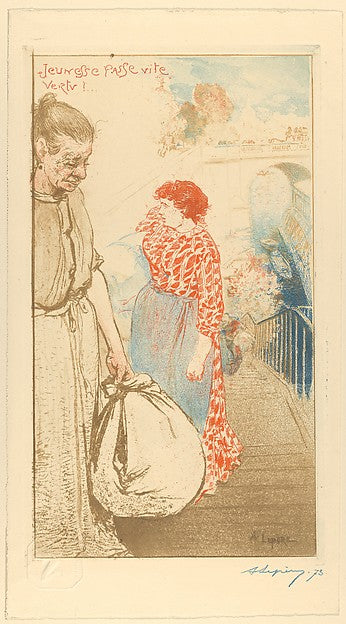 Auguste-Louis Lepère - Laundresses  1893, Poster Print Wall Art
