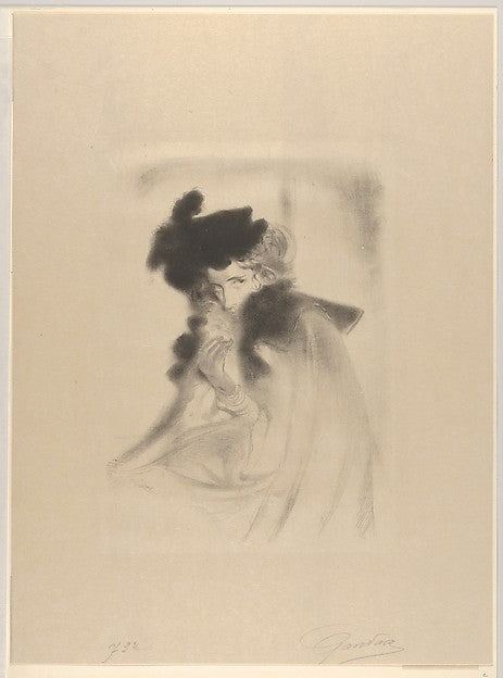 Antonio de la Gandara , André Marty - Portrait of a Woman 1895, Poster Print Wall Art