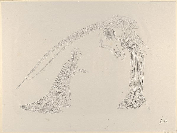 Carlos Schwabe ) - The Annunciation 1893, Poster Print Wall Art