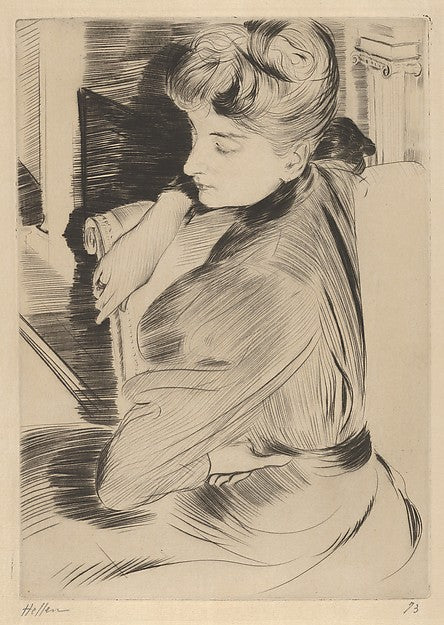 Paul-César Helleu - Meditation 1894, Poster Print Wall Art