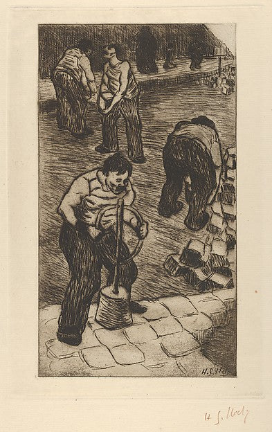 Henri-Gabriel Ibels - Street Pavers 1894, Poster Print Wall Art
