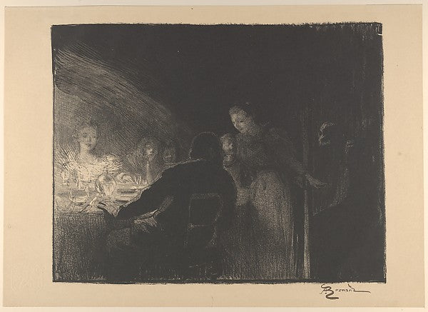 Albert Bernard - The Visitor  1893, Poster Print Wall Art