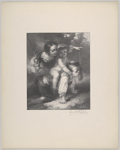 Engraved by Timothy Cole , After Jean-François Millet:Lesson-16x12"(A3) Poster
