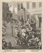 William Hogarth:The First Stage of Cruelty February 1, 1751, vintage artwork, 16x12"(A3) Poster Print