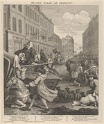 William Hogarth:The Second Stage of Cruelty February 1, 1751, vintage artwork, 16x12"(A3) Poster Print