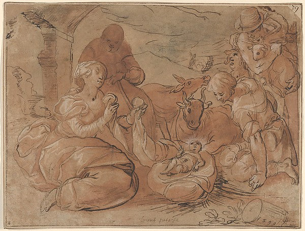 Gerrit Pietersz. Sweelink ):The Adoration of the Shepherds 1-16x12"(A3) Poster